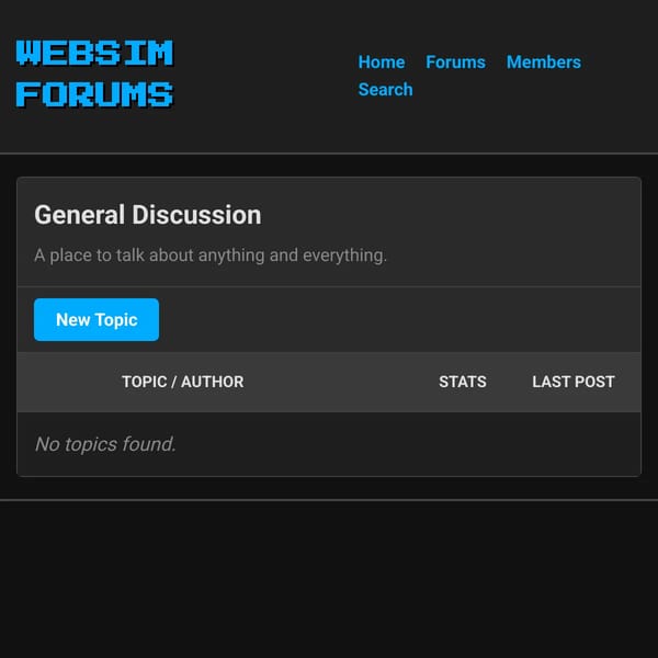 websim forums