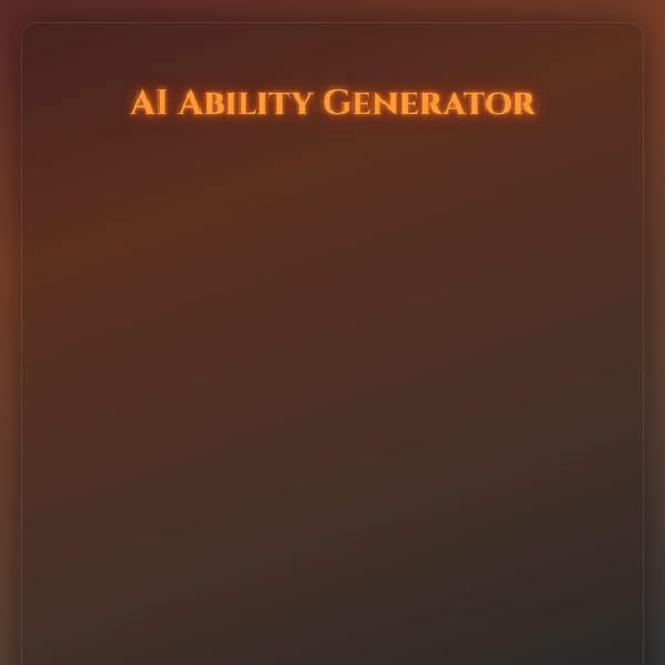 AI Ability Generator!!!