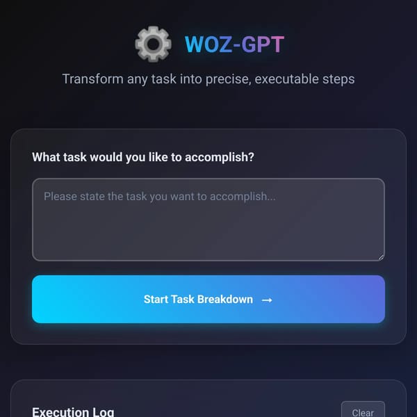WOZ-GPT - Task Execution Engine