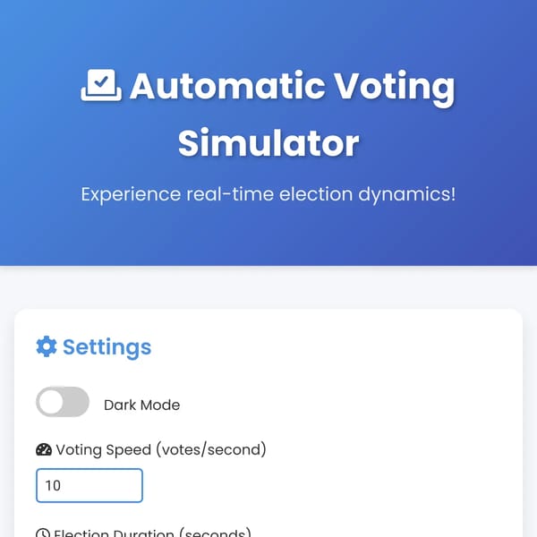 Automatic Voting Simulator