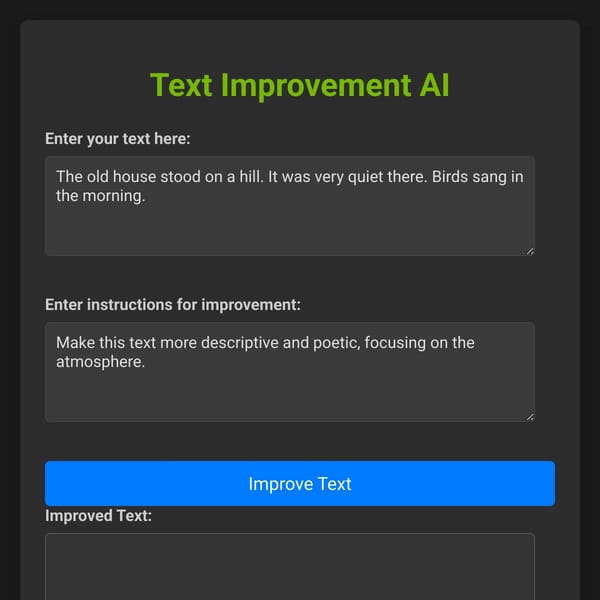 Text Improvement AI