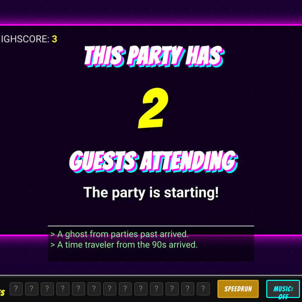 I bet this party has 0 guests