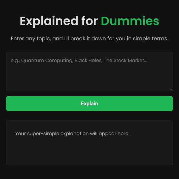 Explained for Dummies