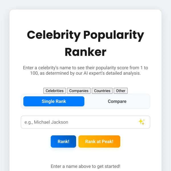 Celebrity Ranks