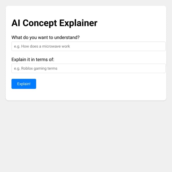 AI Concept Explainer