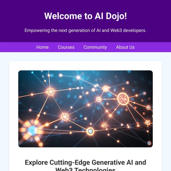 AI Dojo - Generative Websites: RAG, LLM, Blockchain, and WebSim Integration