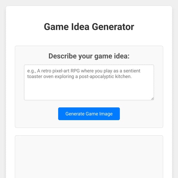 Game Idea Generator