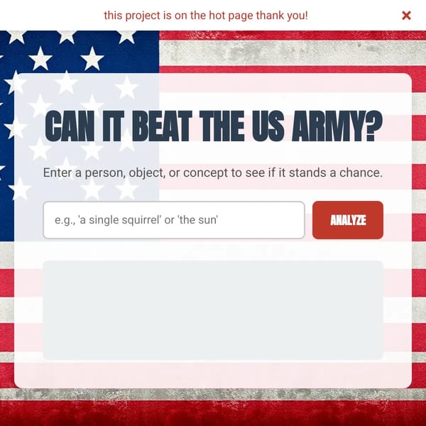 Can It Beat The US Army?