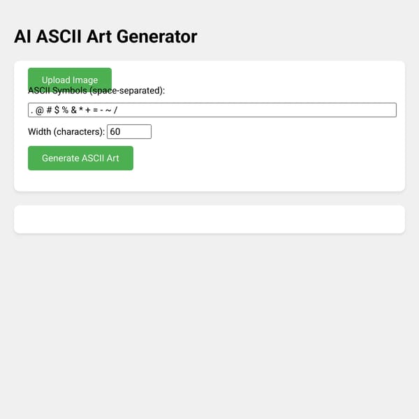 AI ASCII Art Generator