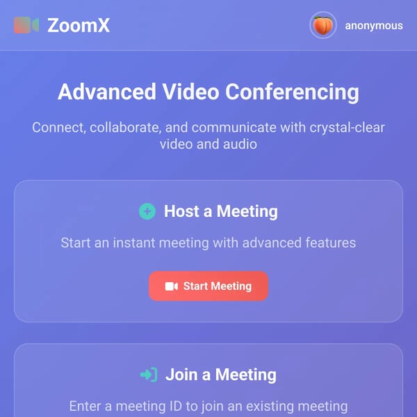 ZoomX - Advanced Video Conferencing Platform