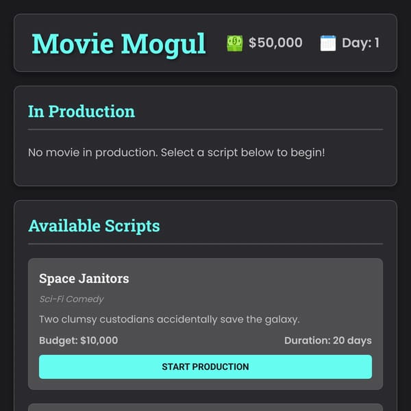 Movie Producer Simulator