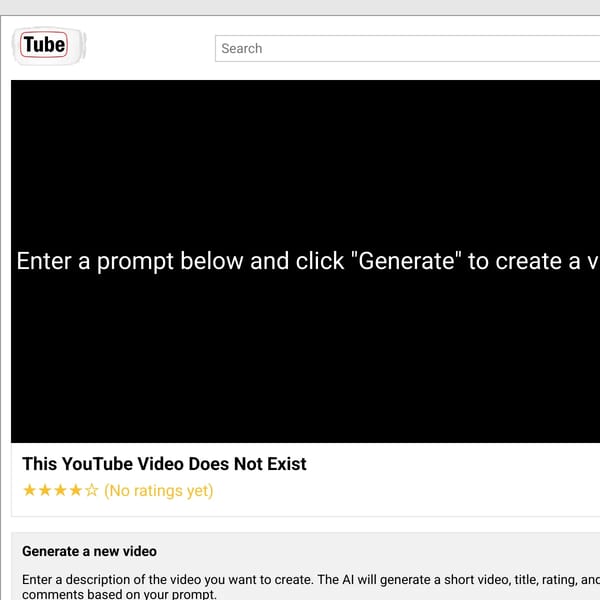 This YouTube Video Does Not Exist
