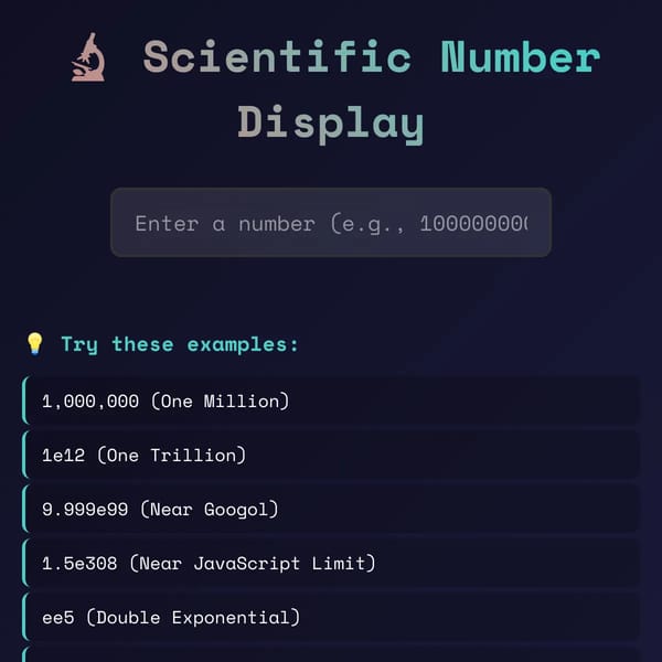 Scientific Number Display