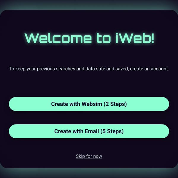 iWeb - AI Search Creation Engine