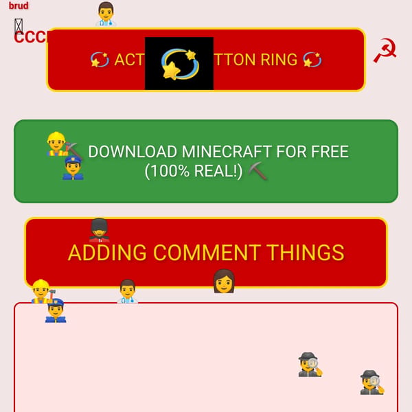ADDING COMMENT THINGS... (BUT ONLY BUTTONS!)