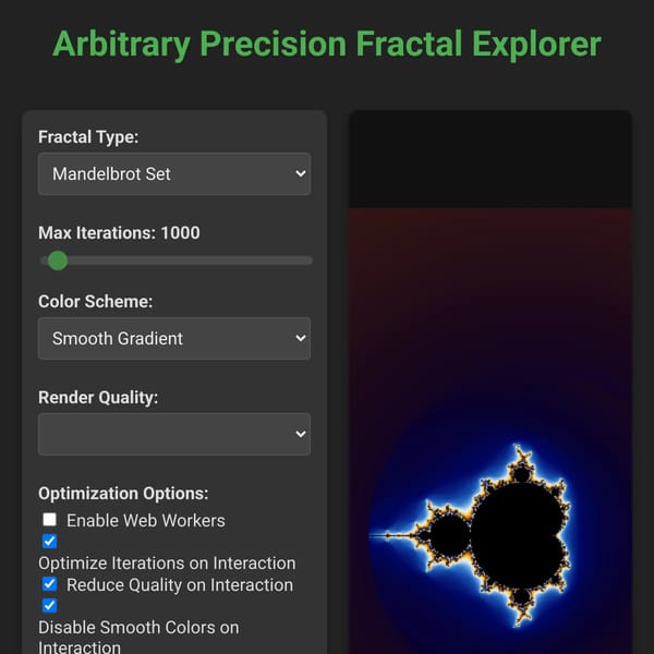 Good Precision Fractal Explorer