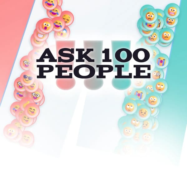 Ask 100 People Simulator w/ dark/light mode