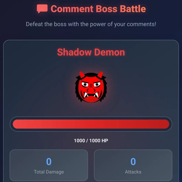 Comment Boss Battle