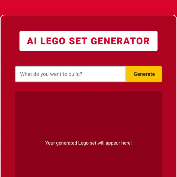 AI Lego Set Generator