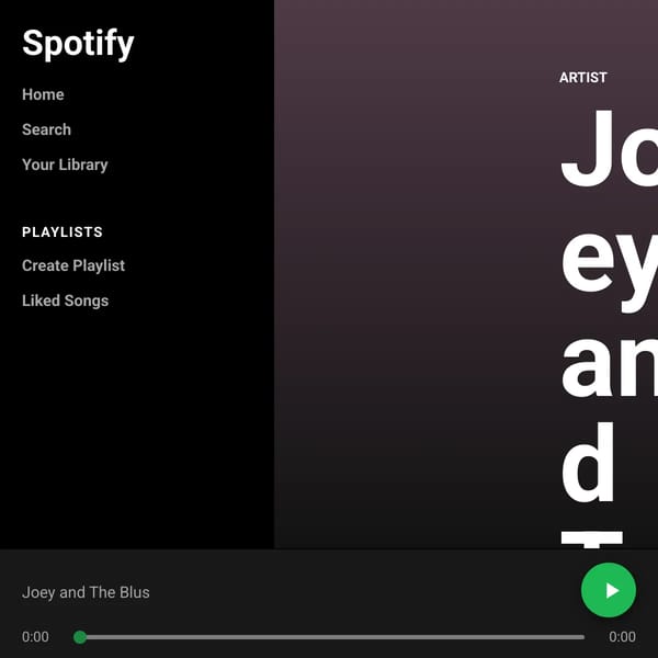 spotify but joey's band only.