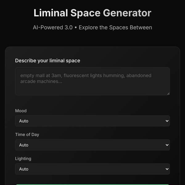 Liminal Space Generator 3.0