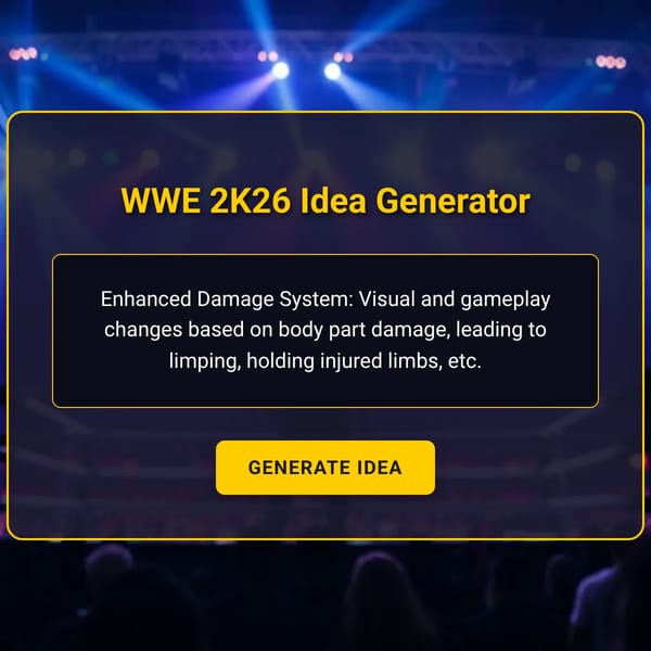 WWE 2K26 Idea Generator