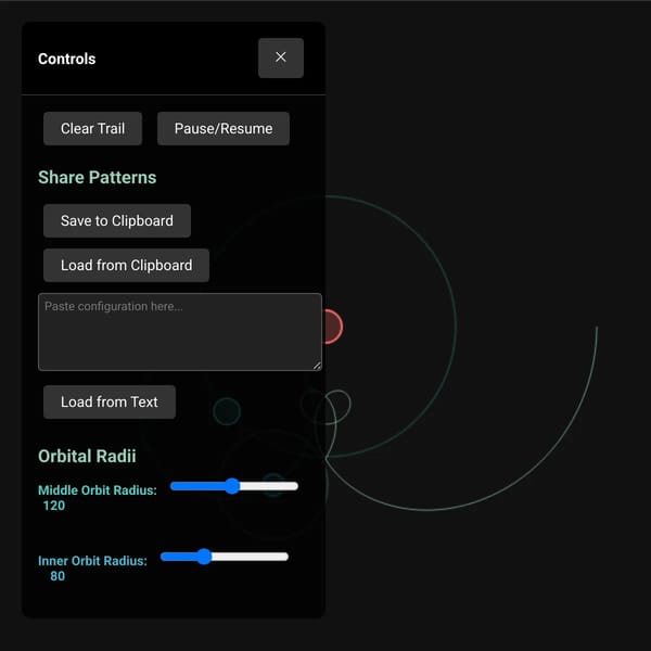 Orbital Circles with Trail