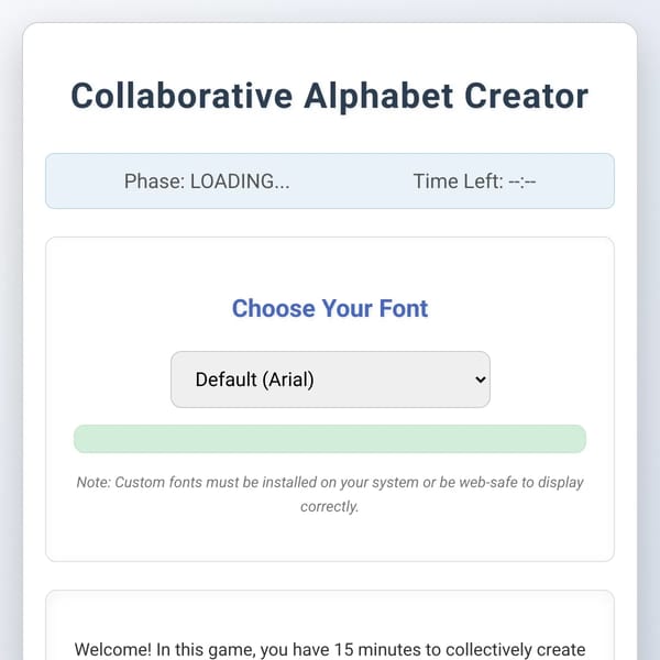 Collaborative Alphabet Creator