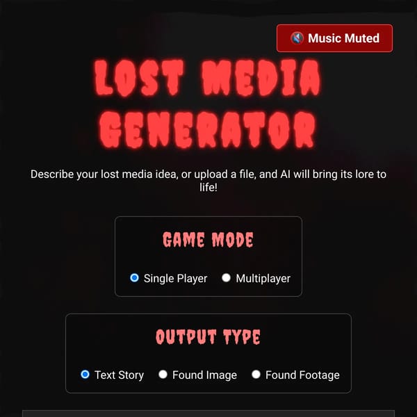 Lost Media Generator - Generate your own lost media