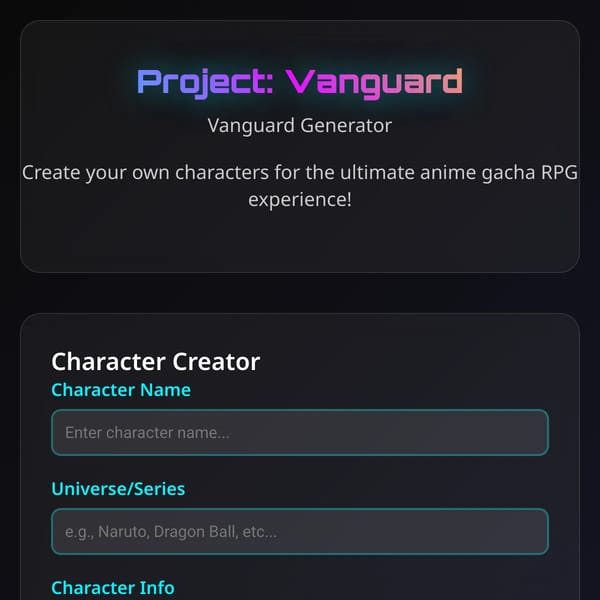 Project: Vanguard - Vanguard Generator