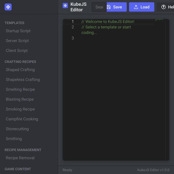 KubeJS Editor