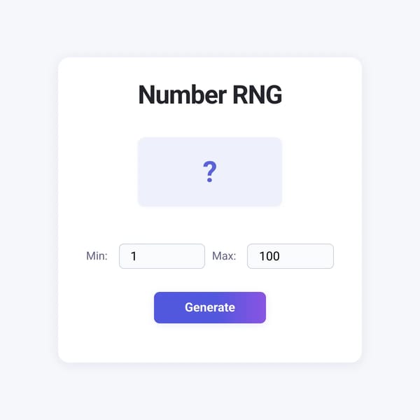 Number RNG