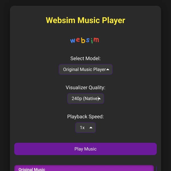 Websim Music