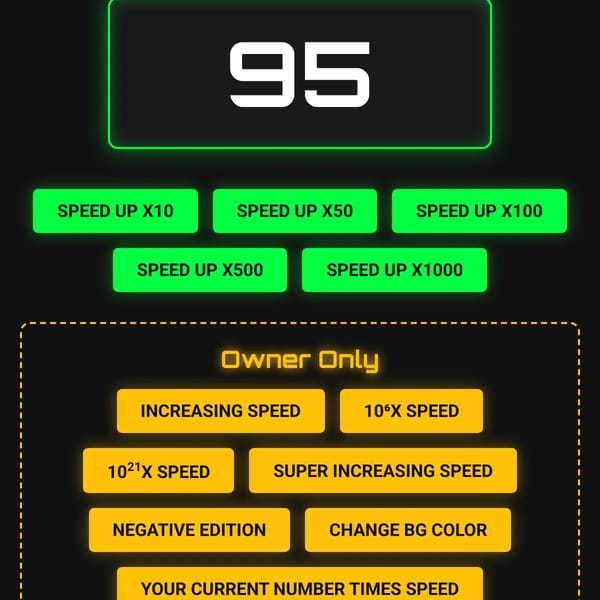 Endless Number Counter