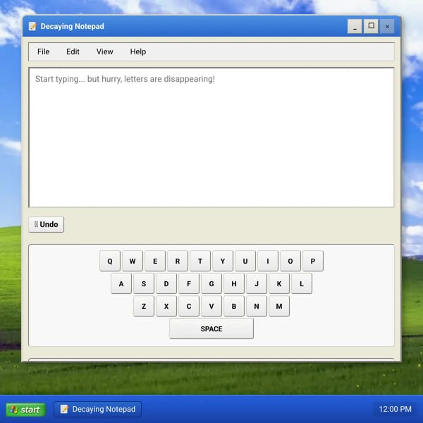 Decaying Notepad