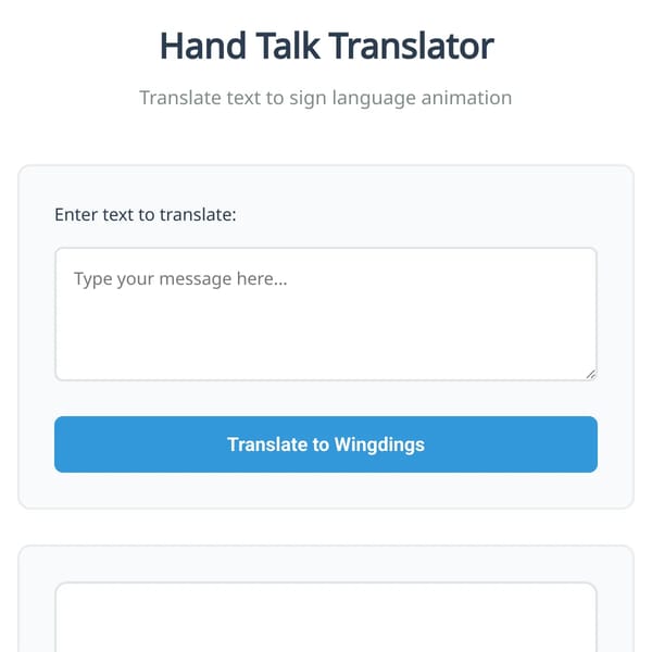 Hand Talk Translator