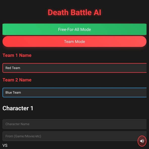Some fixed death battle thing