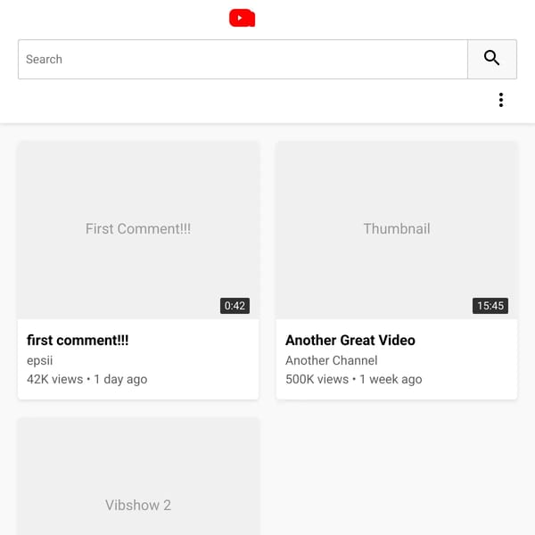 YouTube but I add every comments suggestions