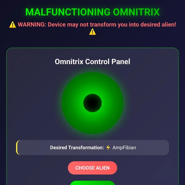 Malfunctioning Omnitrix Simulator