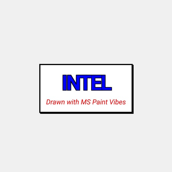 Intel Logo in MS Paint Style