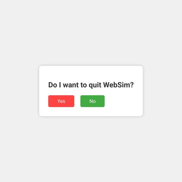 Quit WebSim?