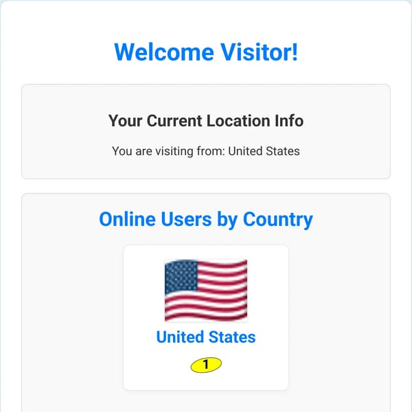 Welcome Visitor!