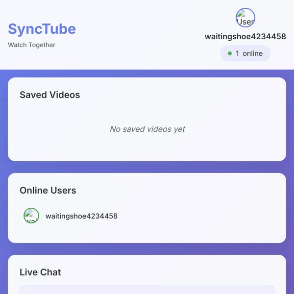 SyncTube - Multiplayer Video Platform