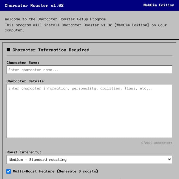 Character Roaster 1.03
