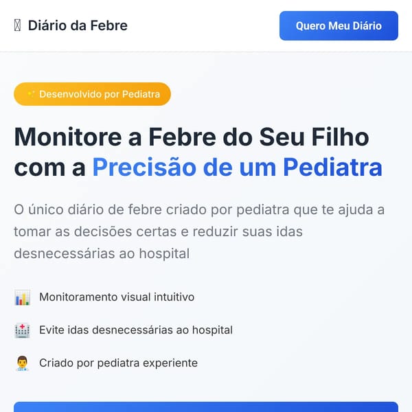Diário da Febre - Monitoramento Profissional da Febre Infantil