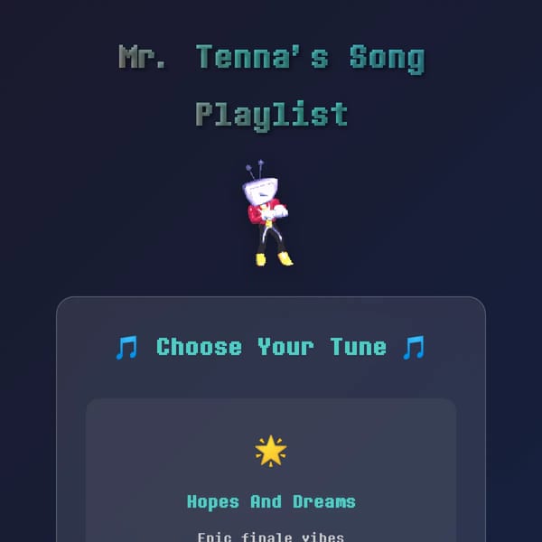 Mr. Tenna's Song Playlist