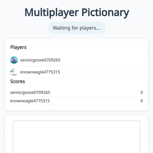 Multiplayer Pictionary