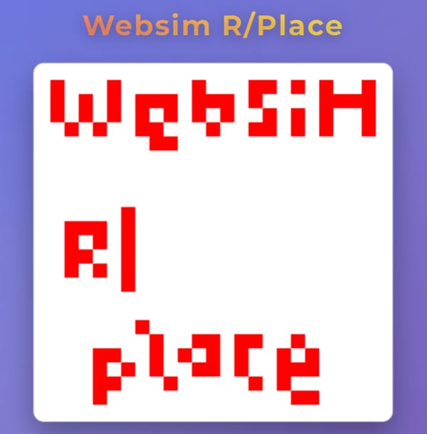 Websim R/Place