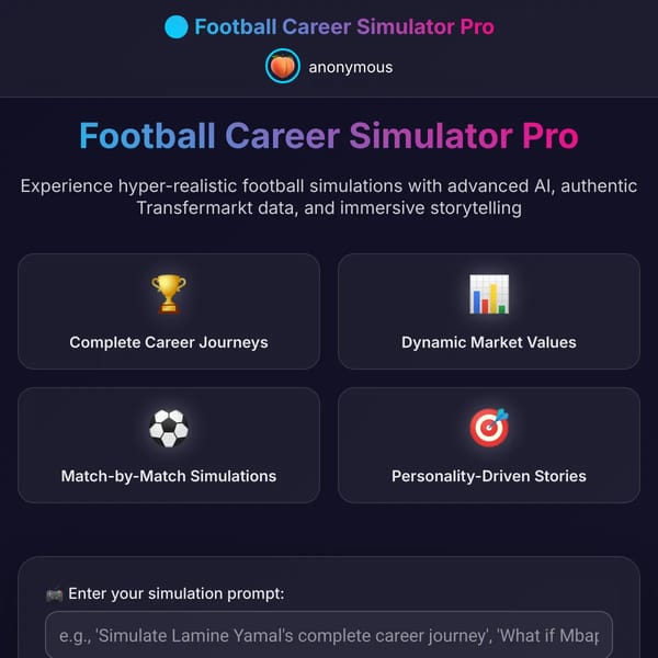 Football Career Simulator