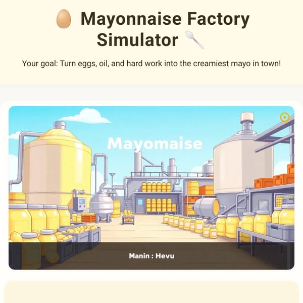 Mayonnaise Factory Simulator